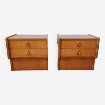 Pair of vintage Scandinavian bedside tables 1970