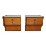 Pair of vintage Scandinavian bedside tables 1970