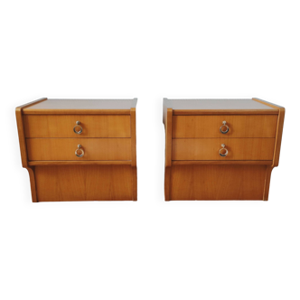 Pair of vintage Scandinavian bedside tables 1970