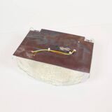 Set of two Italian ice glass Murano glass sconces