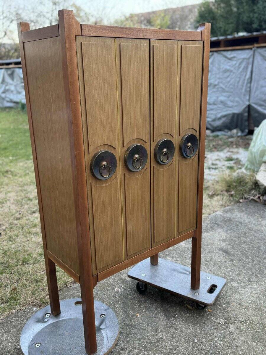 Mid-century modern bar cabinet by Sandor Bedecs, 1975