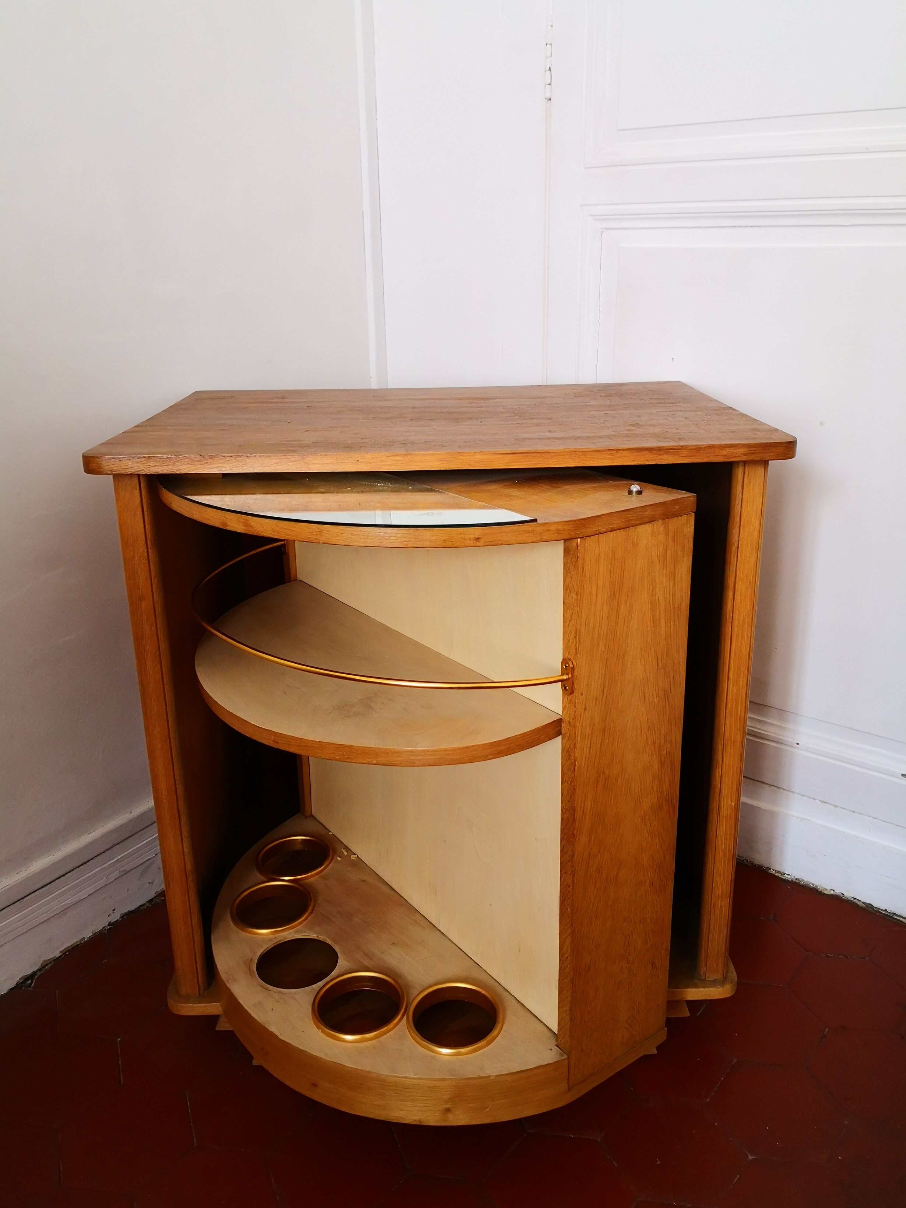 Meuble bar pivotant vintage