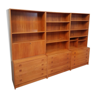 Vtg Mid Century Danish Wall Unit Bureau Room Divide Cabinet Drawers #660