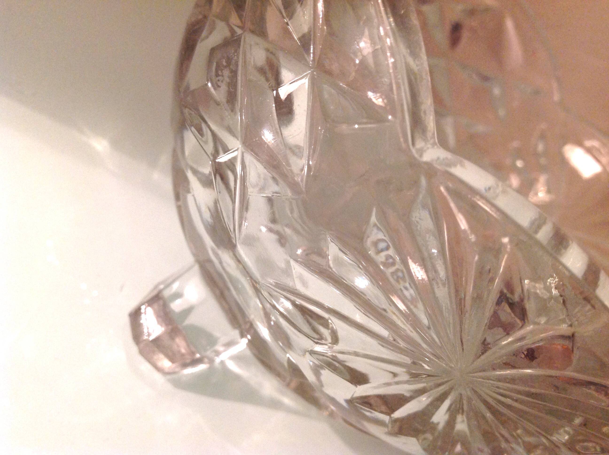 Cut glass pocket empty / vintage 60s-70s