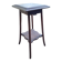 High art nouveau pedestal table brown wood varnished marble france 20's retro vintage decoration