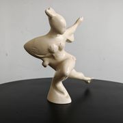 Art Deco ceramic figurine of an artistic skater, Czechoslovakia, 1950s.