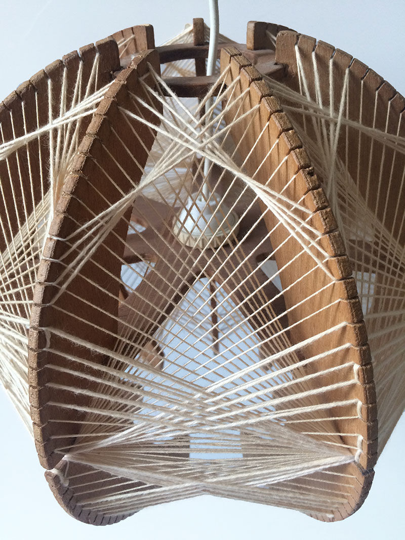 Wood suspension and vintage yarn