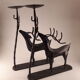 style scandinave cerf en métal brut soudé
