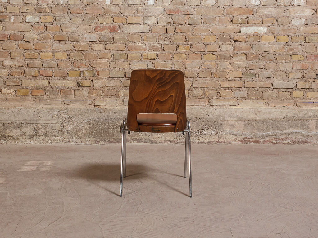 Jomain Baumann chairs, cognac leather seat, circa 1960