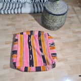 Handmade bohemian Berber pouf 60 X 60 X 25 CM