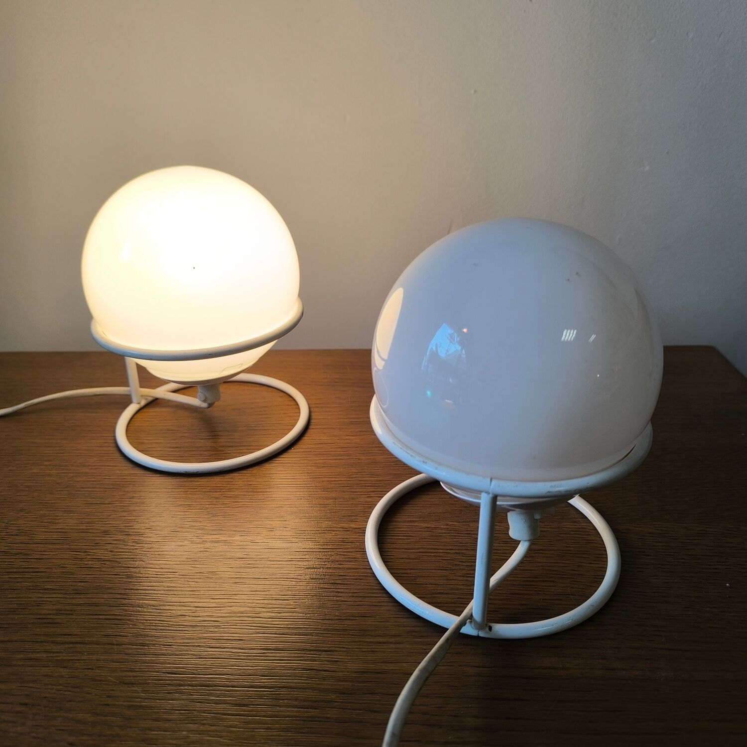 Paire de lampes space age circa 1970