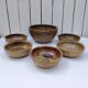 Pyrite stoneware service, salad bowl and bowls, vintage.