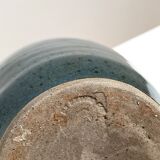 Vase en grès pyrité bleu