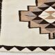 Tapis runner kilim vintage beige marron, motifs géométriques 388x101cm