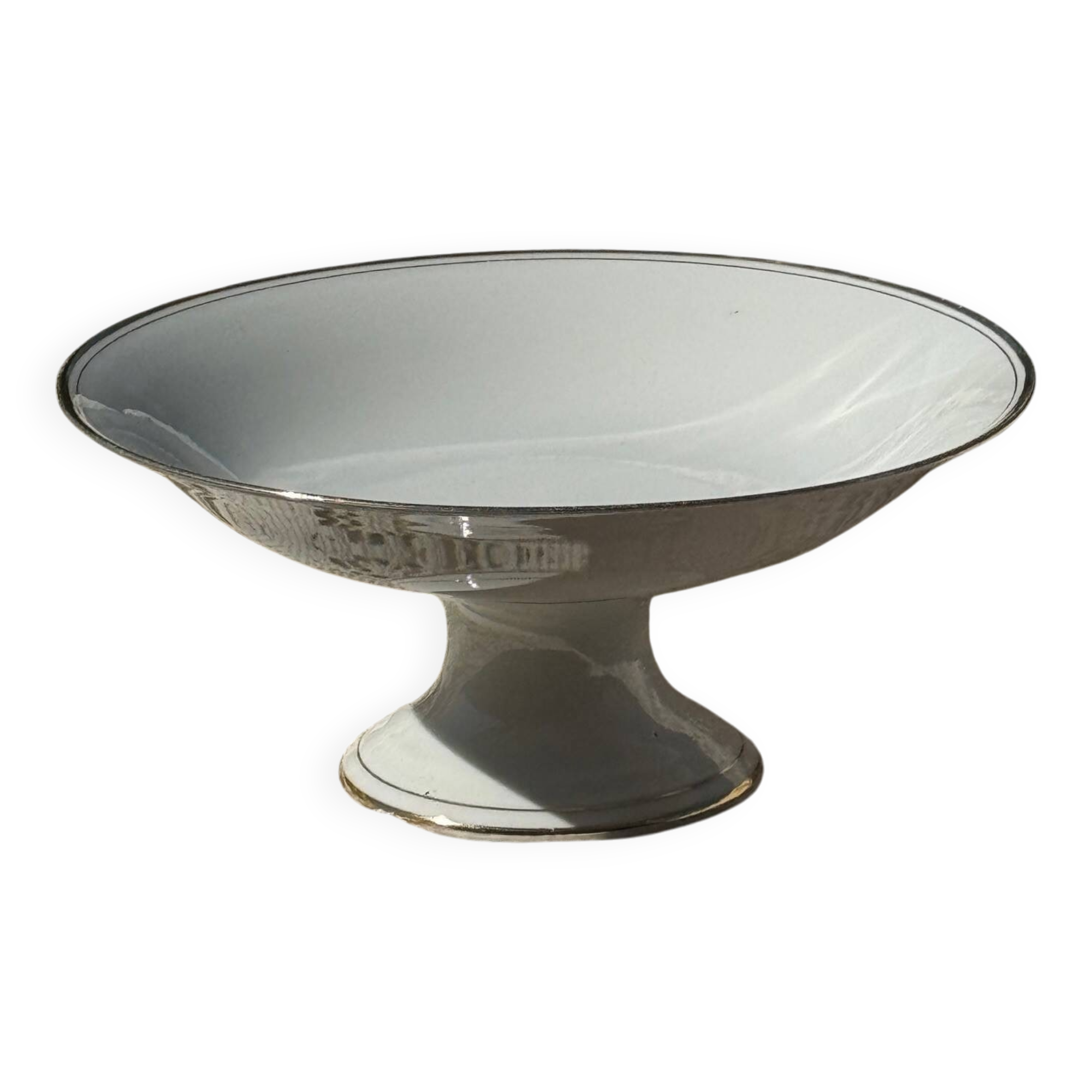 Porcelain fruit bowl, gilded