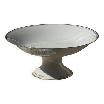 Porcelain fruit bowl, gilded
