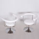 Pair of white swivel chairs - 1940s czechia