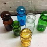 Lot of 6 vintage glass jars