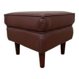 Vintage leather stool or ottoman