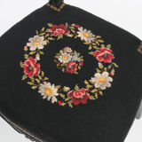 Pair of black Louis XV-style chairs