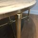 Neoclassical Oval Coffee Table in Brass and Carrara Marble, Janse House