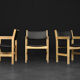 Vintage Danish oak chairs from the mid-century by Hans J. Wegner for Getama, 1960s, set of 4.