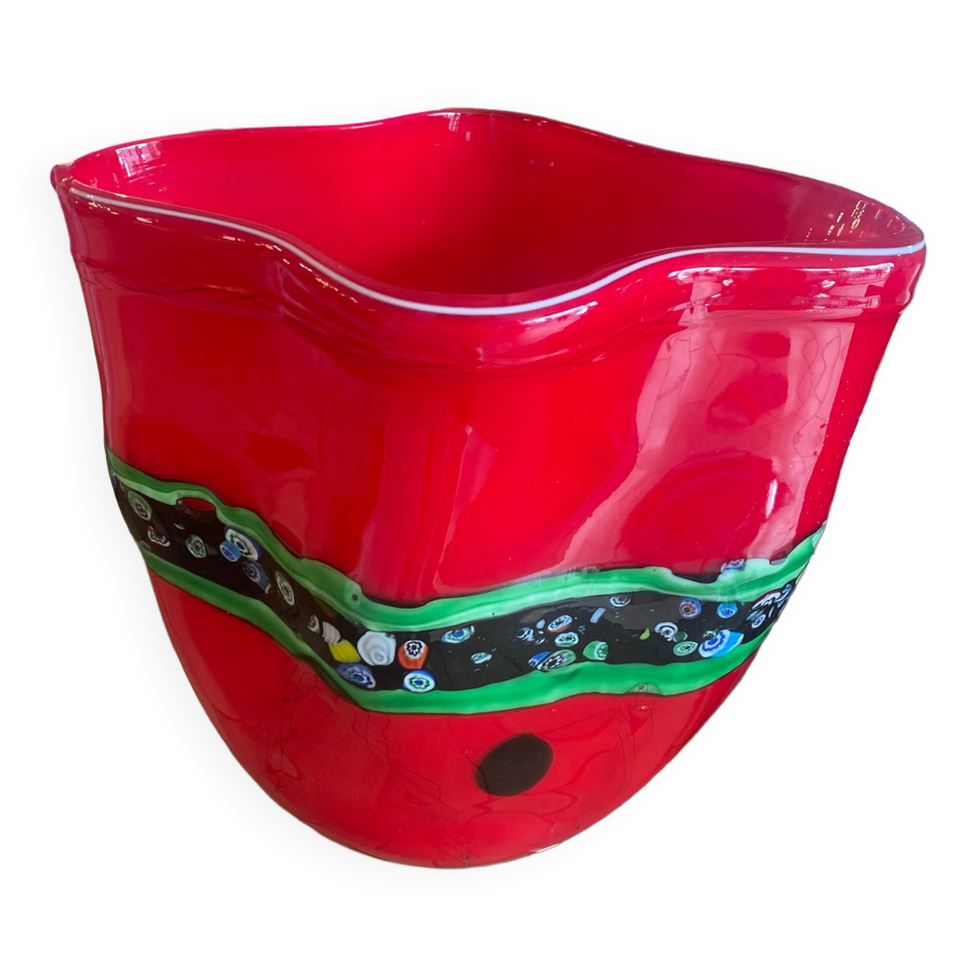 Murano blown glass vase