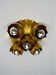 French floral bouquet five-light ceiling or wall light, gilt iron, 1940s