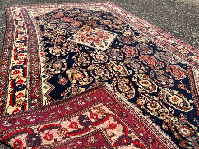 Antique kashkuli qashqai / Southwestern Persian carpet circa 1900