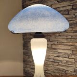 Mushroom lamp 1990 white and blue