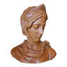 Bust of a woman in terracotta
