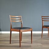 Set of 4 chairs by G Plan in teak and leatherette