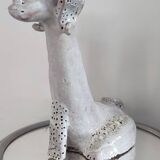 Antique zoomorphic sculpture in glazed terracotta