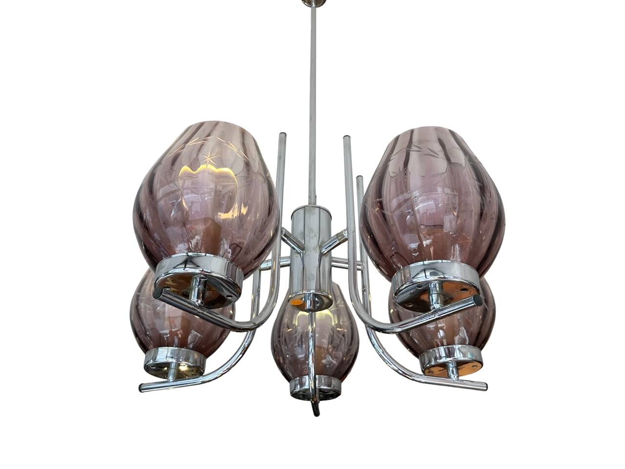 5-light art deco chandelier