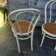 Set of 4 wooden bistro chairs turned dal vera