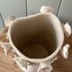 Stoneware vase with relief flowers
