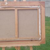 Oil on canvas framed hunting return Michel Gilbert 50 X 73 cm