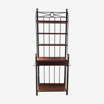 Grange shelf in wood and metal