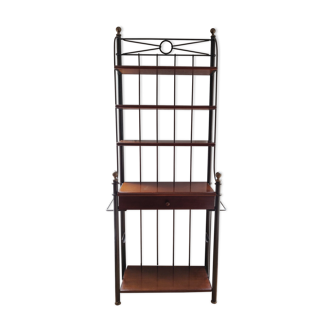 Grange shelf in wood and metal