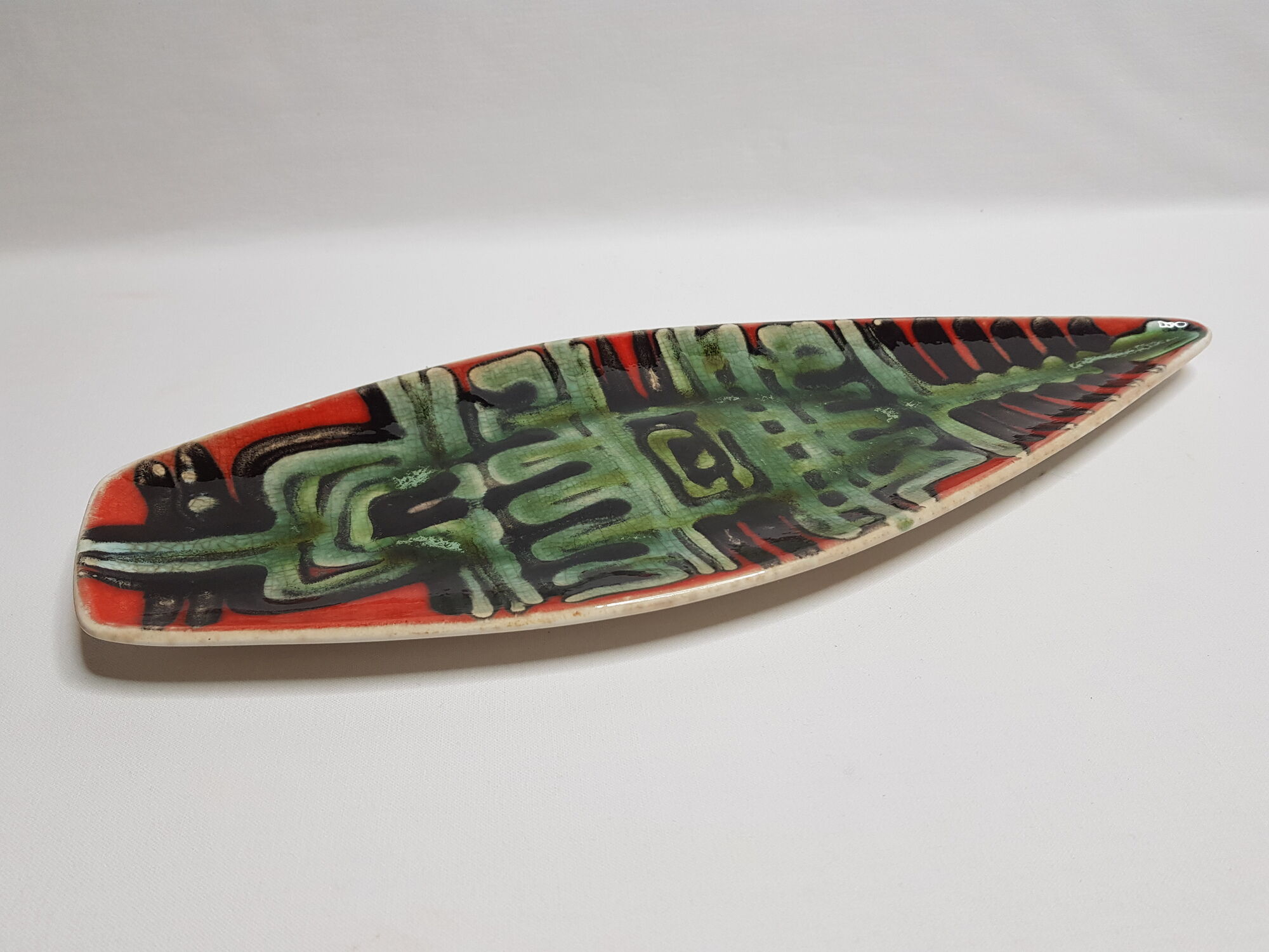 Enamel ceramic dish "Poole Pottery Delphis" 44 cm, 1970