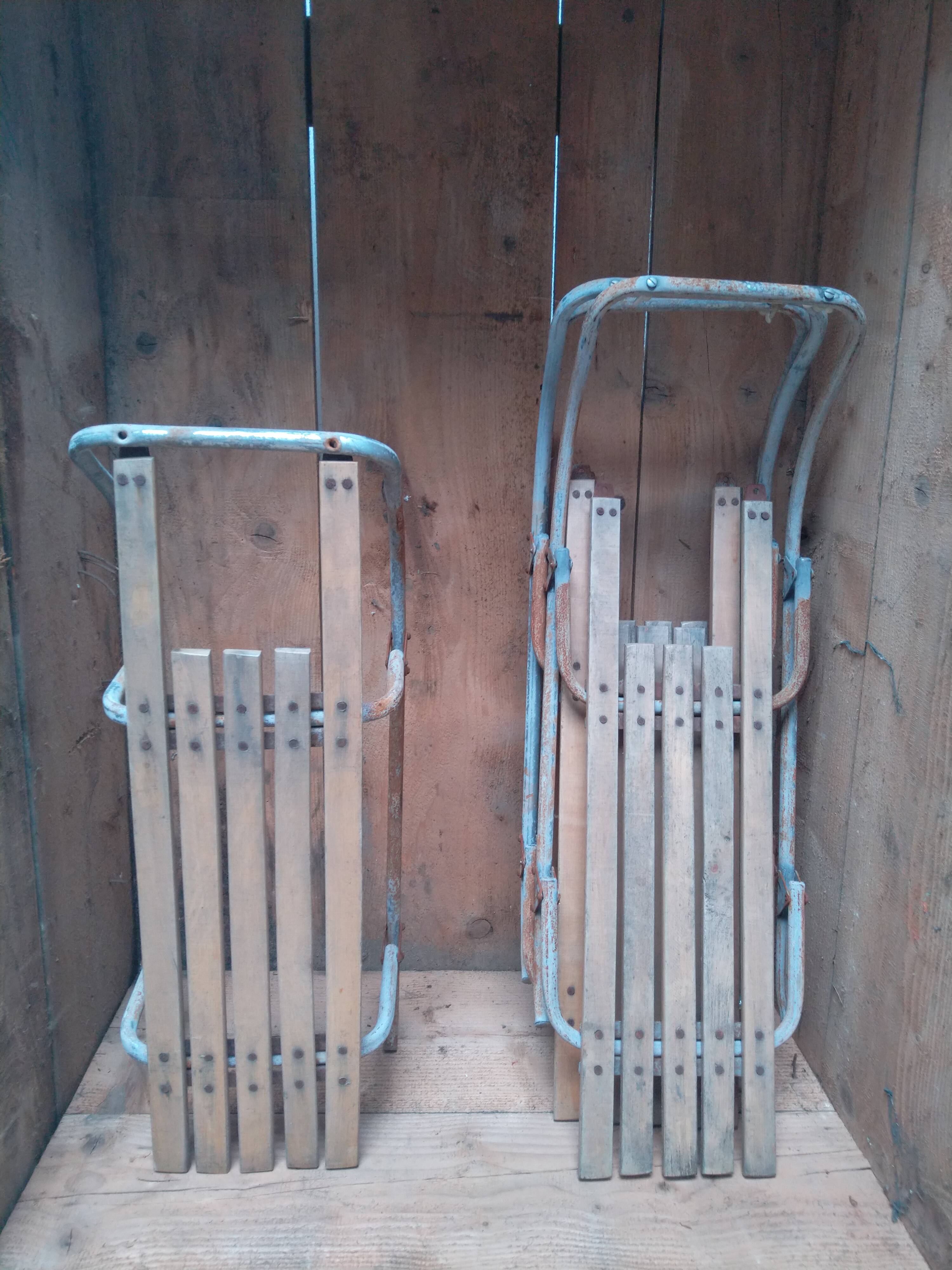 Traîneau pliable vintage - 4 disponibles