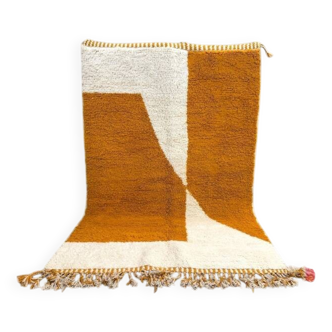 Tapis orange maroccain en laine 150cmx250cm