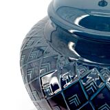 blue ceramic lamp, France, 1950s