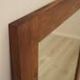 Danish solid mahogany mirror with slatted shelf, 1970s