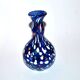 Biot vase in blue bubbled blown glass, design 2000, signed Arnold