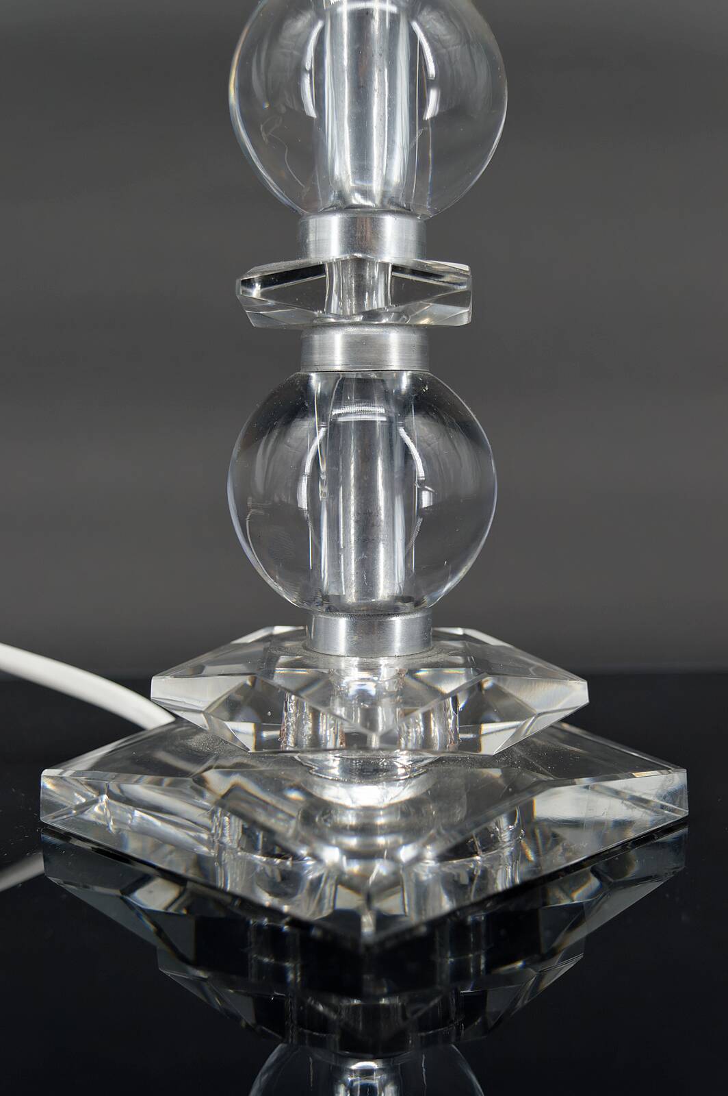 Art Deco crystal lamp,  France, Circa 1940