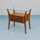 Gio Ponti bedside table in maple and walnut, La Permanente Mobili Cantù, 1940s