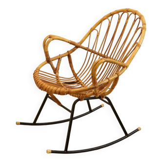 Rocking Chair en rotin