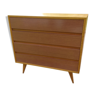 Wood and formica chest of drawers