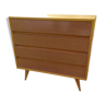 Wood and formica chest of drawers